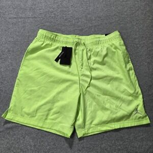 NIKE Air Jordan Poolside Shorts Mens NWT Large Swim Trunks Mesh-Lined Green